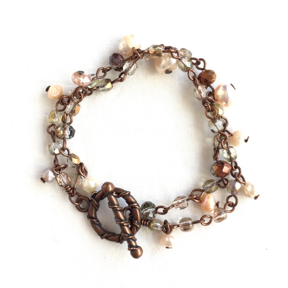 New Handmade Bracelet with Freshwater Pearls XS